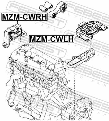 Suporte do motor FEBEST ref. MZM-CWRH