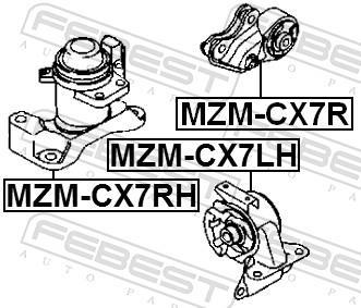 Suporte do motor FEBEST ref. MZM-CX7R