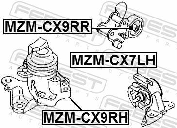 Suporte do motor FEBEST ref. MZM-CX9RR