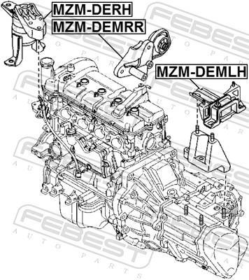 Suporte do motor FEBEST ref. MZM-DEMLH