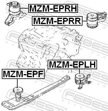 Soporte, motor FEBEST MZM-EPRR