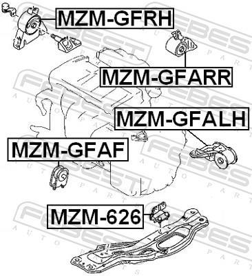 Suporte do motor FEBEST ref. MZM-GFRH