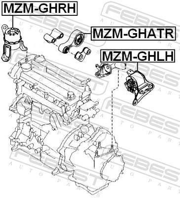 Suporte do motor FEBEST ref. MZM-GHLH