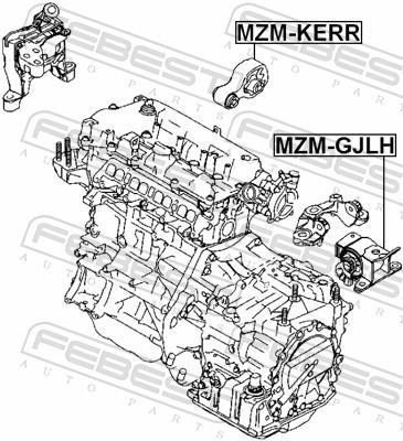 Suporte do motor FEBEST ref. MZM-GJLH