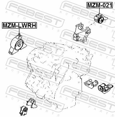 Suporte do motor FEBEST ref. MZM-LWRH