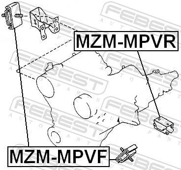 Soporte, motor FEBEST MZM-MPVR
