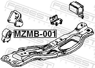 Support moteur (Silent bloc moteur) FEBEST MZMB-001