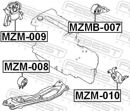 Suporte do motor FEBEST ref. MZMB-007