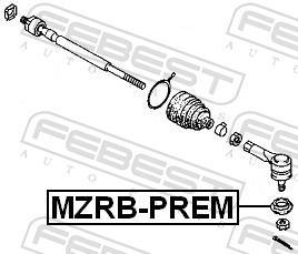 Kit de réparation, rotule de barre de connexion FEBEST ref. MZRB-PREM