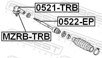 Kit de réparation, rotule de barre de connexion FEBEST ref. MZRB-TRB