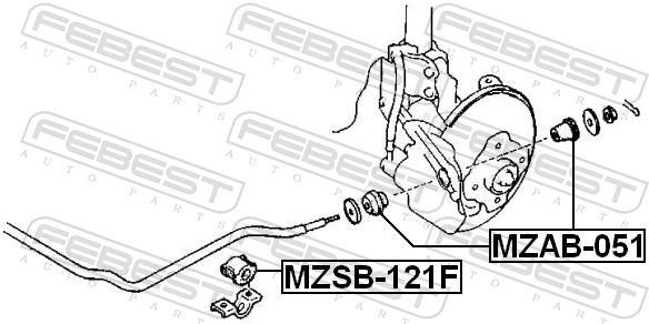 Suspension, stabilisateur FEBEST ref. MZSB-121F