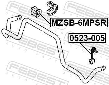 Suspension, stabilisateur FEBEST ref. MZSB-6MPSR