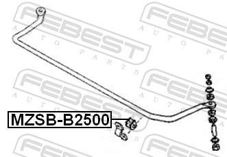 Suspension, stabilisateur FEBEST ref. MZSB-B2500