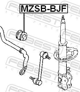 Suspension, stabilisateur FEBEST ref. MZSB-BJF