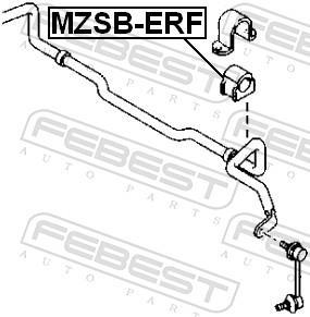 Rolamento de barra estabilizadora FEBEST ref. MZSB-ERF