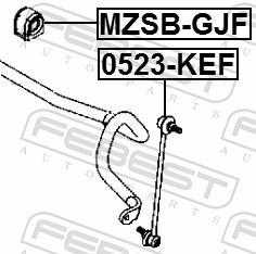 Suspension, stabilisateur FEBEST ref. MZSB-GJF