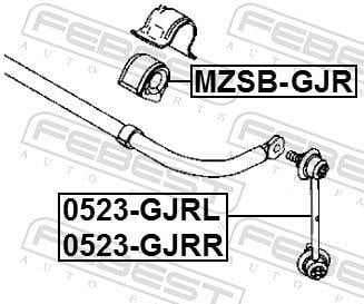 Suspension, stabilisateur FEBEST MZSB-GJR