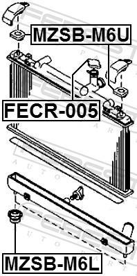 Suspension, radiateur FEBEST ref. MZSB-M6U