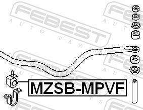 Suspension, stabilisateur FEBEST ref. MZSB-MPVF
