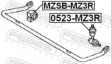 Suspension, stabilisateur FEBEST MZSB-MZ3R