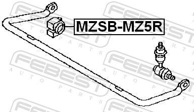 Suspension, stabilisateur FEBEST MZSB-MZ5R