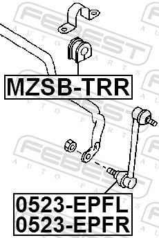 Suspension, stabilisateur FEBEST MZSB-TRR