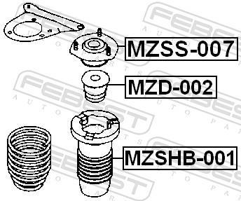 Fuelle de amortiguador FEBEST ref. MZSHB-001