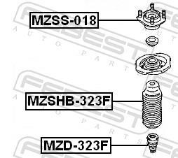Fuelle de amortiguador FEBEST ref. MZSHB-323F
