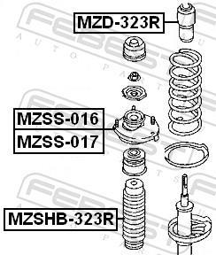 Fuelle de amortiguador FEBEST ref. MZSHB-323R