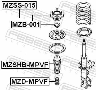 Fuelle de amortiguador FEBEST ref. MZSHB-MPVF