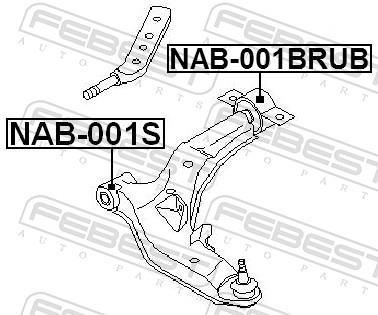 Silentblock de Suspensión FEBEST ref. NAB-001BRUB