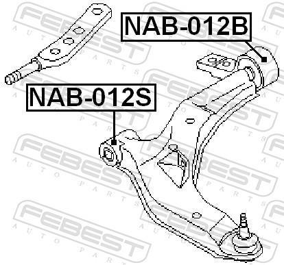 Suspensão, braço oscilante FEBEST ref. NAB-012B