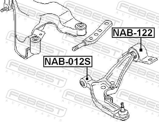 Silent bloc de suspension FEBEST ref. NAB-012S