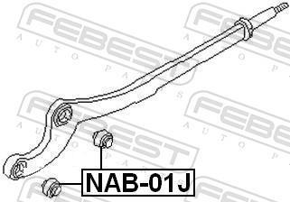 Silent bloc de suspension FEBEST NAB-01J