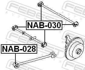 Silentblock de Suspensión FEBEST ref. NAB-030