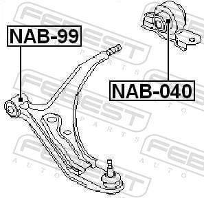 Suspensão, braço oscilante FEBEST ref. NAB-040
