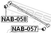 Silent bloc de suspension FEBEST NAB-058