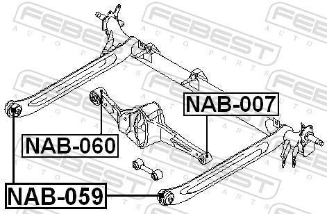 Silentblock de Suspensión FEBEST ref. NAB-060