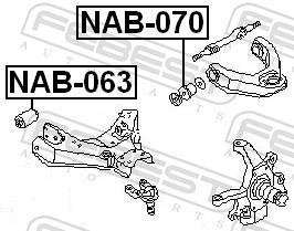 Suspensão, braço oscilante FEBEST ref. NAB-063