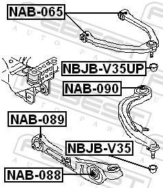 Suspensão, braço oscilante FEBEST ref. NAB-065
