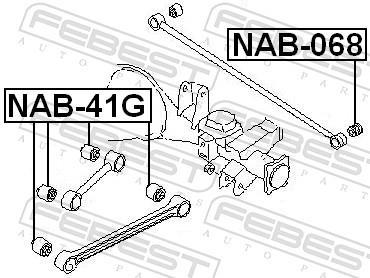 Silent bloc de suspension FEBEST NAB-068