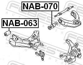 Suspensão, braço oscilante FEBEST ref. NAB-070
