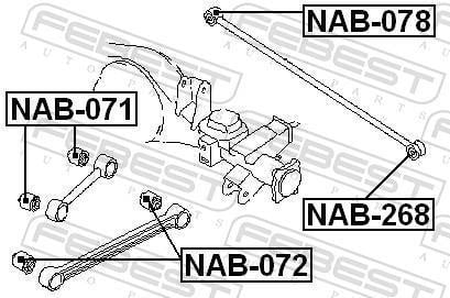 Suspensão, braço oscilante FEBEST ref. NAB-072