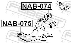 Silent bloc de suspension FEBEST NAB-075