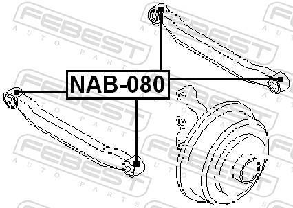 Suspensão, braço oscilante FEBEST ref. NAB-080