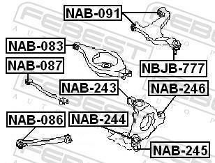 Suspensão, braço oscilante FEBEST ref. NAB-083