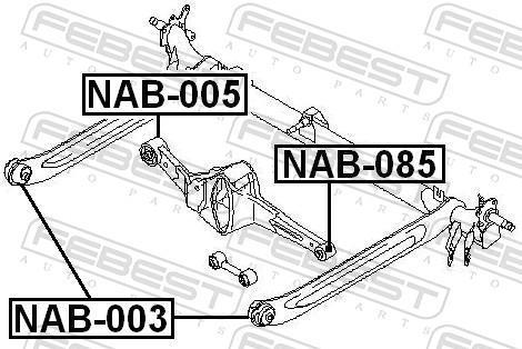 Suspensão, braço oscilante FEBEST ref. NAB-085