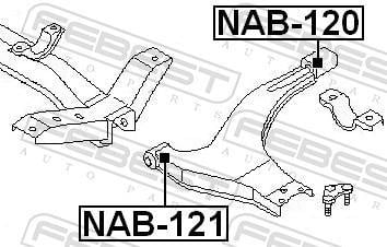 Suspensão, braço oscilante FEBEST ref. NAB-121