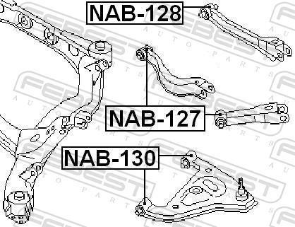 Silent bloc de suspension FEBEST ref. NAB-128