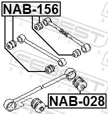 Silent bloc de suspension FEBEST ref. NAB-156